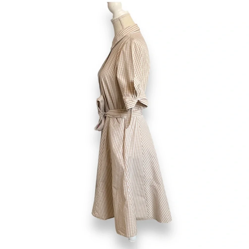 CALVIN KLEIN | Gingham Retro Dress Size 4 - Picture 4 of 10